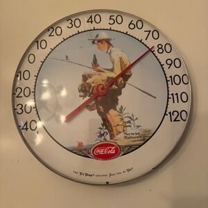 Vintage Coca-Cola‎ Norman Rockwell Thermometer – Tru-Temp Dial Collectible